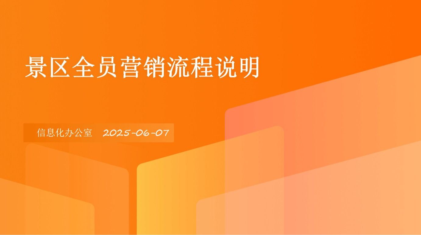 视频教程：景区全员营销流程使用说明